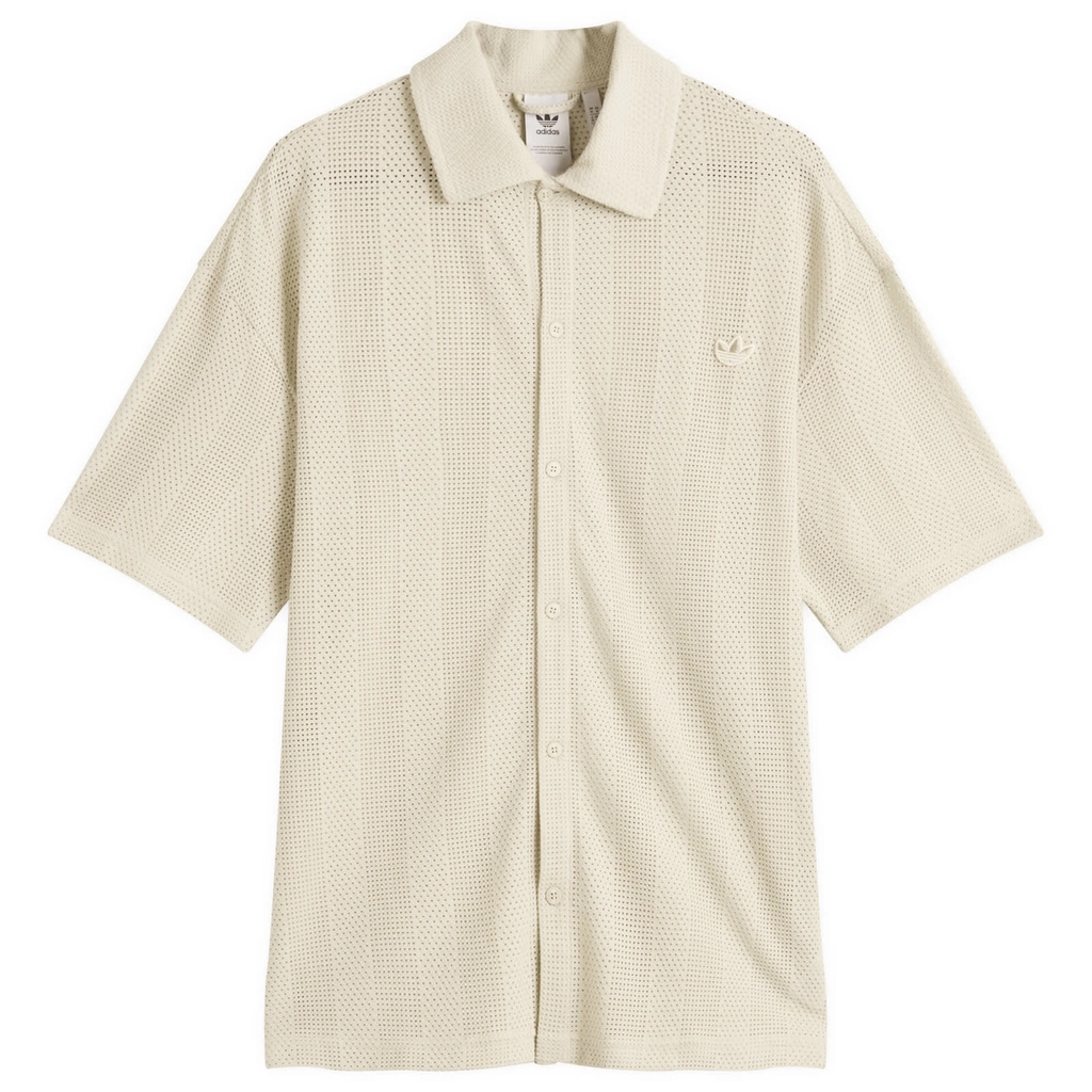 Adidas Originals Men's Summer Knit Shooting Long-Sleeve Top Putty Grey/Wonder White